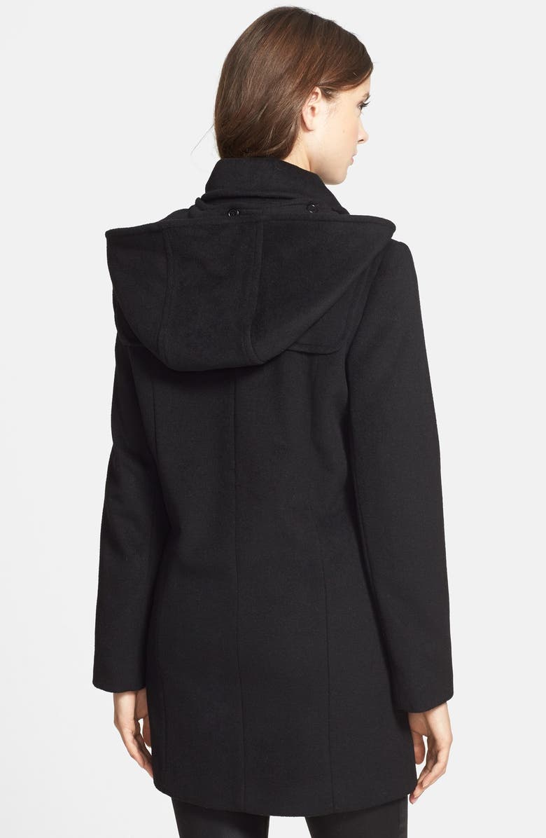 Larry Levine Removable Hood Wool Blend Duffle Coat, Alternate, color, 