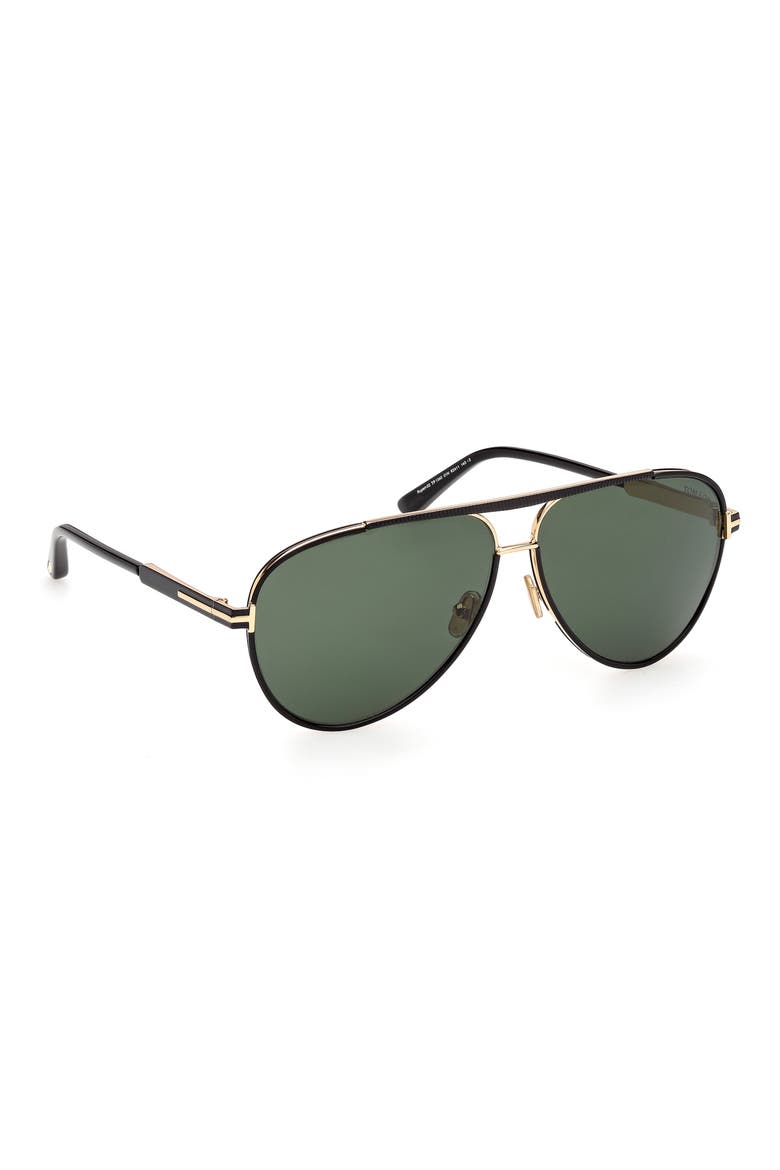 Rupert 63mm Pilot Sunglasses, Alternate, color, BLACK ENAMEL DARK GUNMETAL