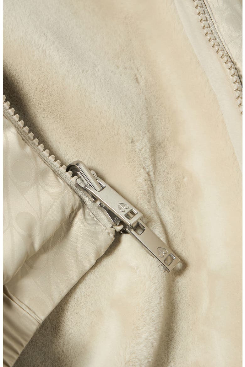 Eaton Bunny Reversible Faux Fur Hooded Jacket, Alternate, color, ALABASTER/ MONOGRAM