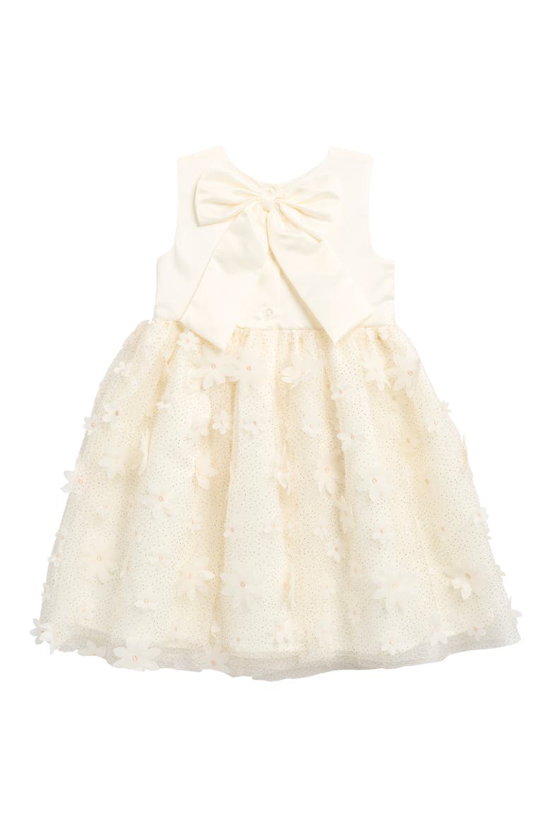 Kids' 3D Flower Party Dress, Alternate, color, CREAM