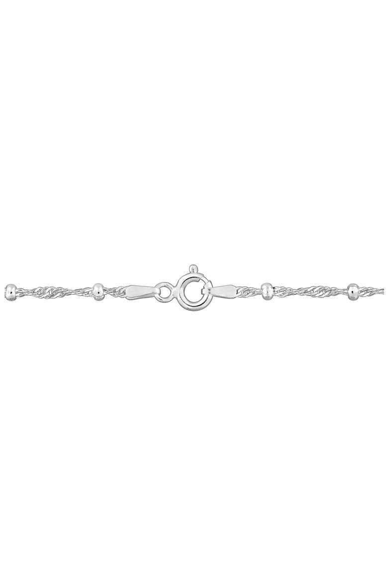 Saturno Bead Station Necklace, 2.7mm, Alternate, color, SILVER