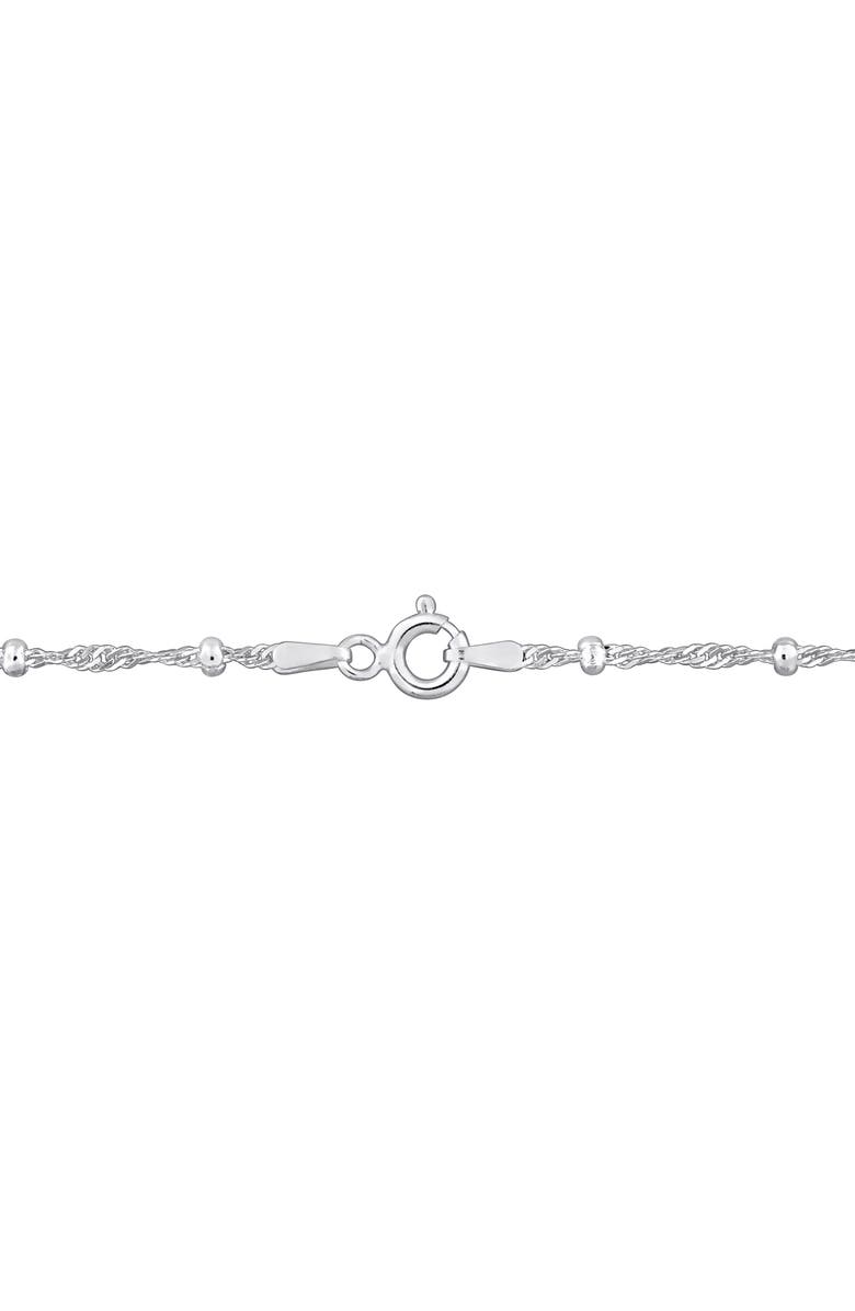 DELMAR Saturno Bead Station Necklace, 2.7mm, Alternate, color, Silver
