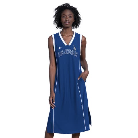 Women's Starter  Royal Los Angeles Dodgers Line Up Sneaker Sleeveless Maxi Dress