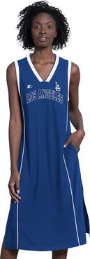 STARTER Women's Starter Royal Los Angeles Dodgers Line Up Sneaker Sleeveless Maxi Dress