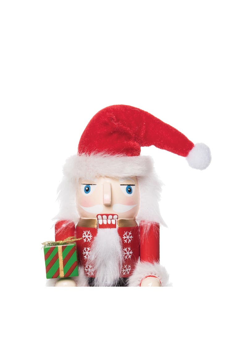 Santa Nutcracker Figurine, Alternate, color, Red