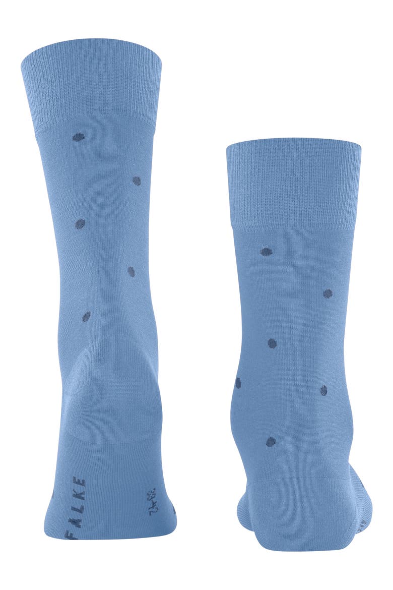 Polka Dot Crew Socks, Alternate, color, CORNFLOWER