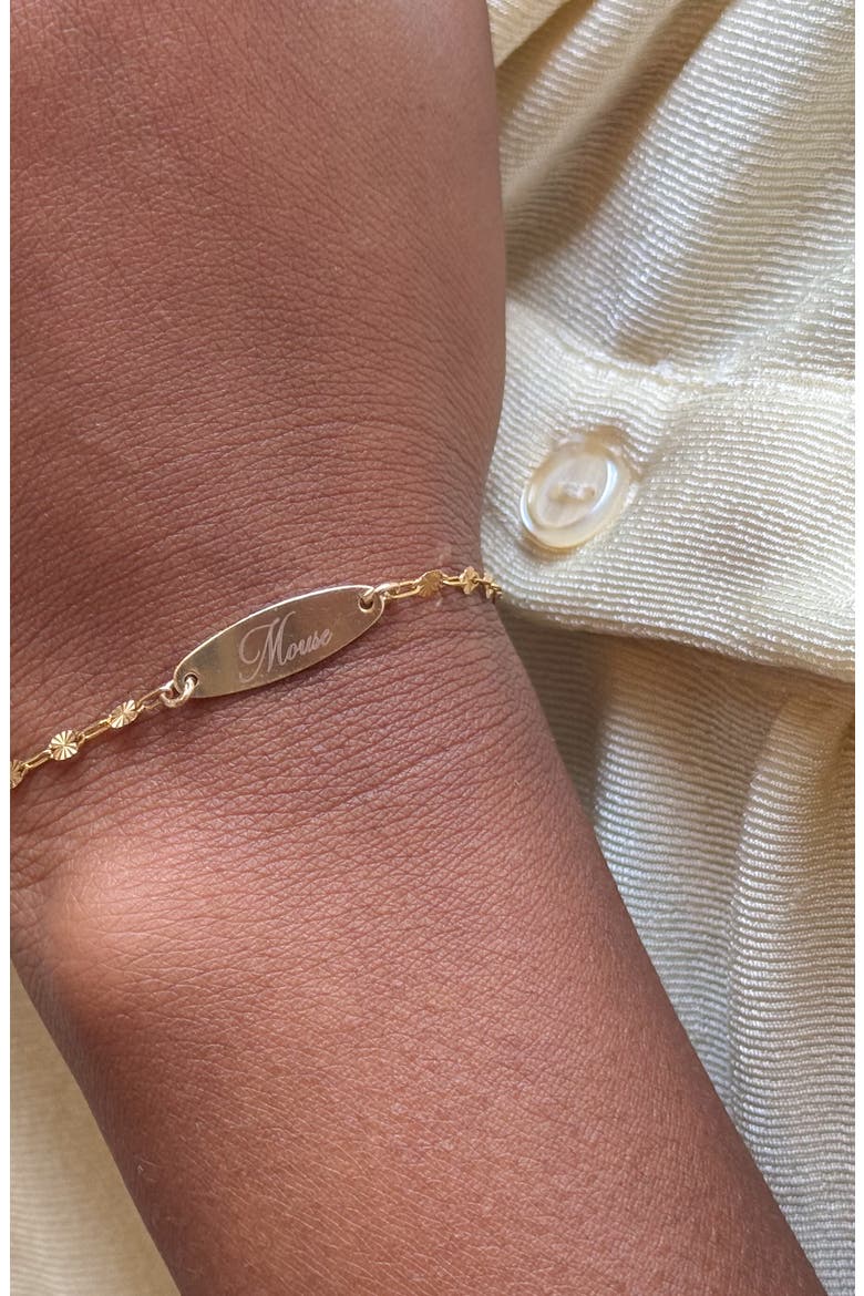 Banks Engravable ID Bracelet, Alternate, color, GOLD