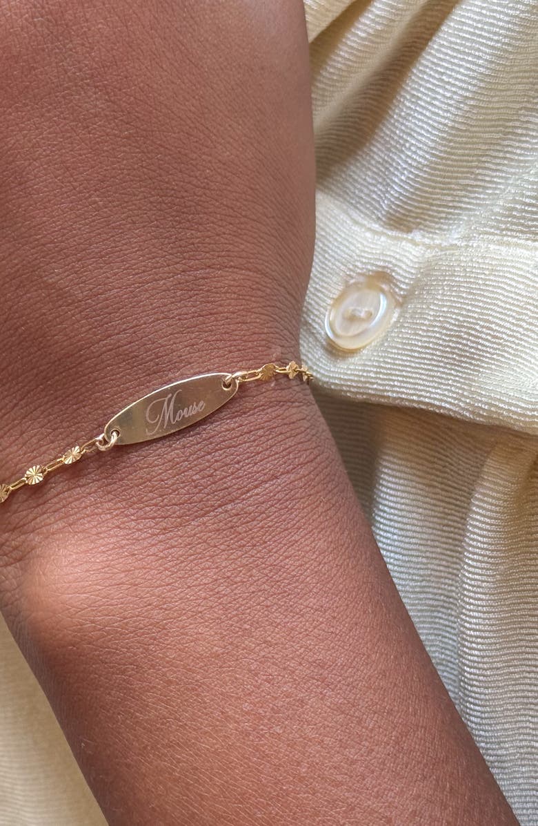 Set & Stones Banks Engravable ID Bracelet, Alternate, color, Gold