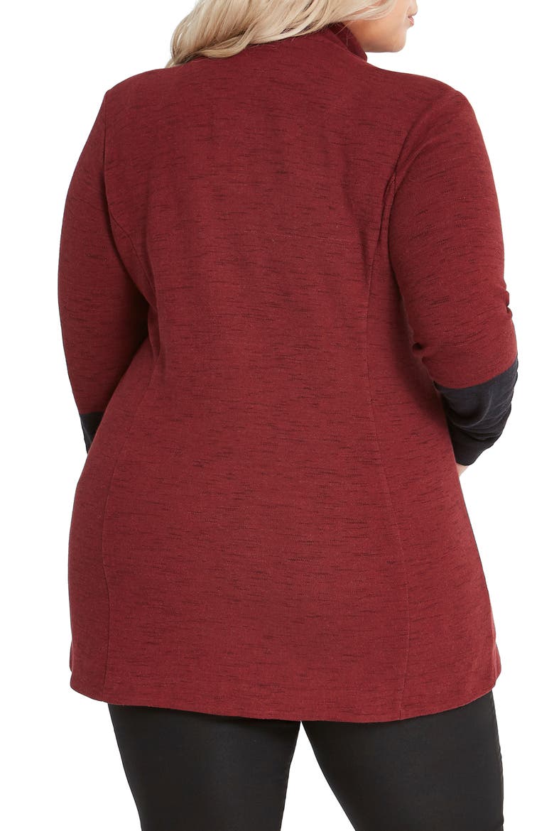 Colorblock Me Knit Jacket, Alternate, color, SUMAC