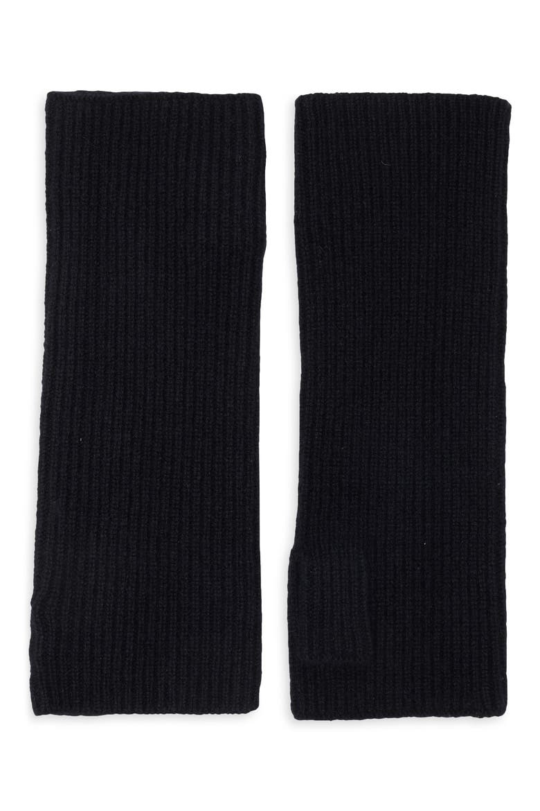 Cashmere Arm Warmers, Main, color, BLACK ROCK