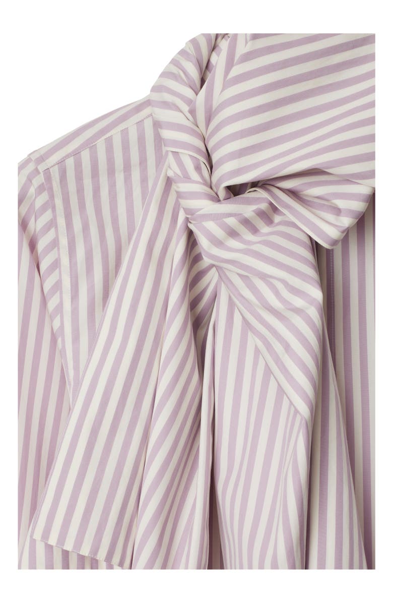 Burberry Striped Silk Blend Tailored Trousers, Alternate, color, 