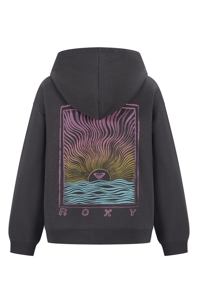 Roxy Kids' Sunset Scene Zip-Up Hoodie, Alternate, color, Phantom