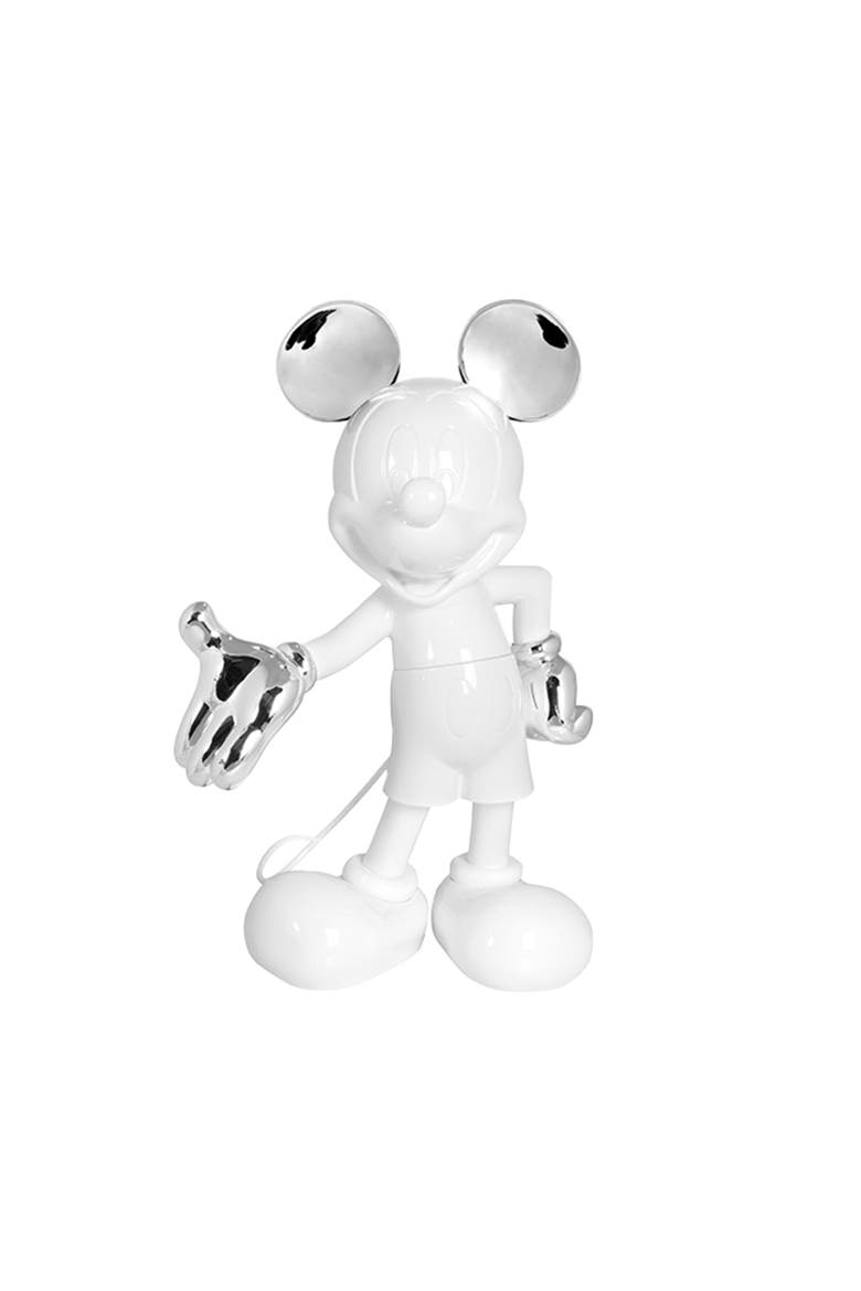 Mickey Mouse Welcome Figurine, Main, color, Silver / White