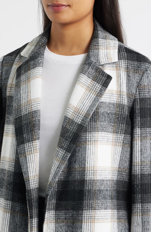 Hatley Plaid Fringe Jacket In Gray