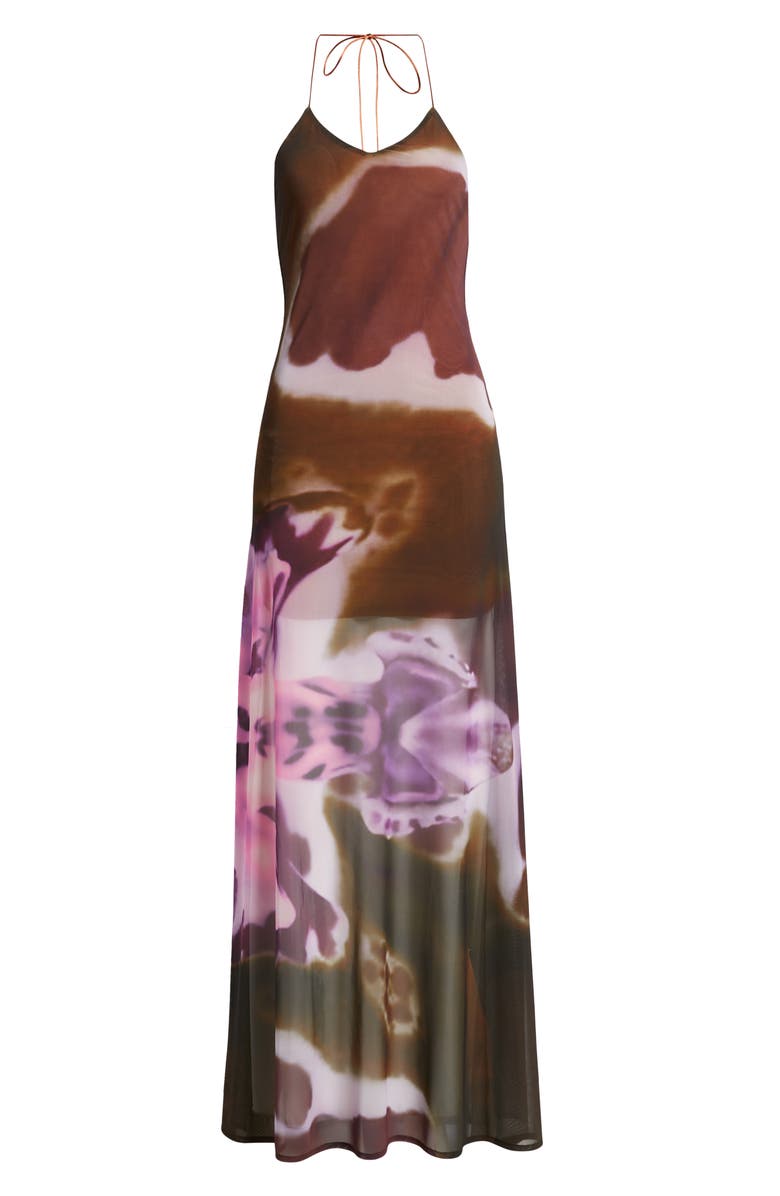 Feners Balita Mesh Maxi Dress, Alternate, color, Moka