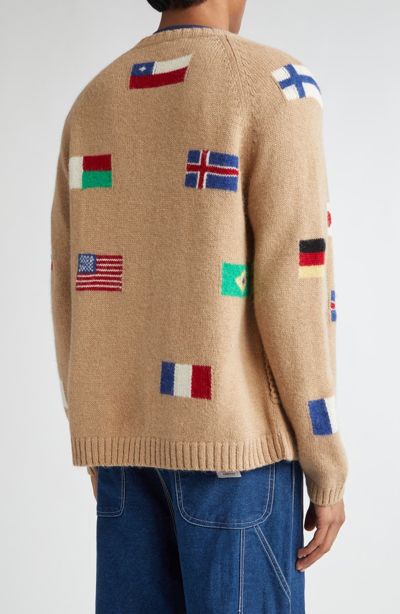 Bode Round-the-World Baby Alpaca and Merino Wool Cardigan, Alternate, color, 