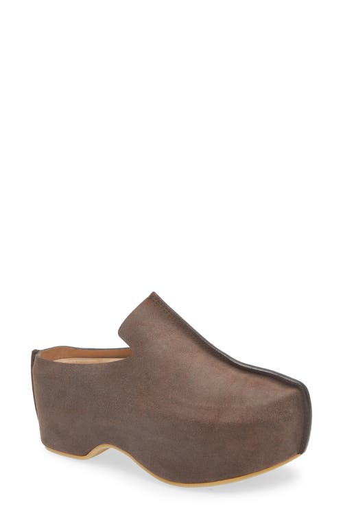 Jw Anderson Plateau-mules Aus Wildleder 50mm In Burgundy