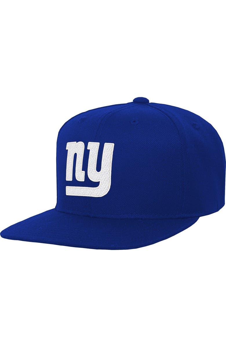 Mitchell & Ness Youth Mitchell & Ness Royal New York Giants Gridiron Classics Ground Snapback Hat, Main, color,