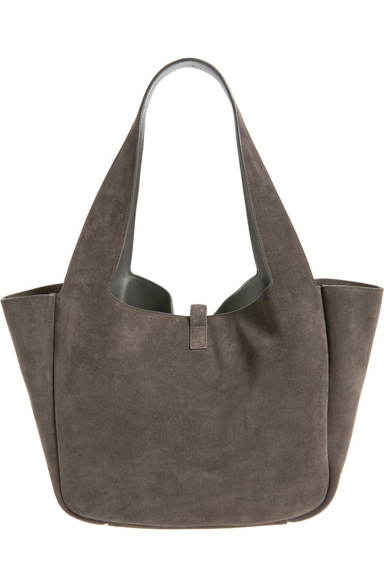 Saint Laurent Le 5 À 7 Bea Suede Tote, Alternate, color, Urban Grey