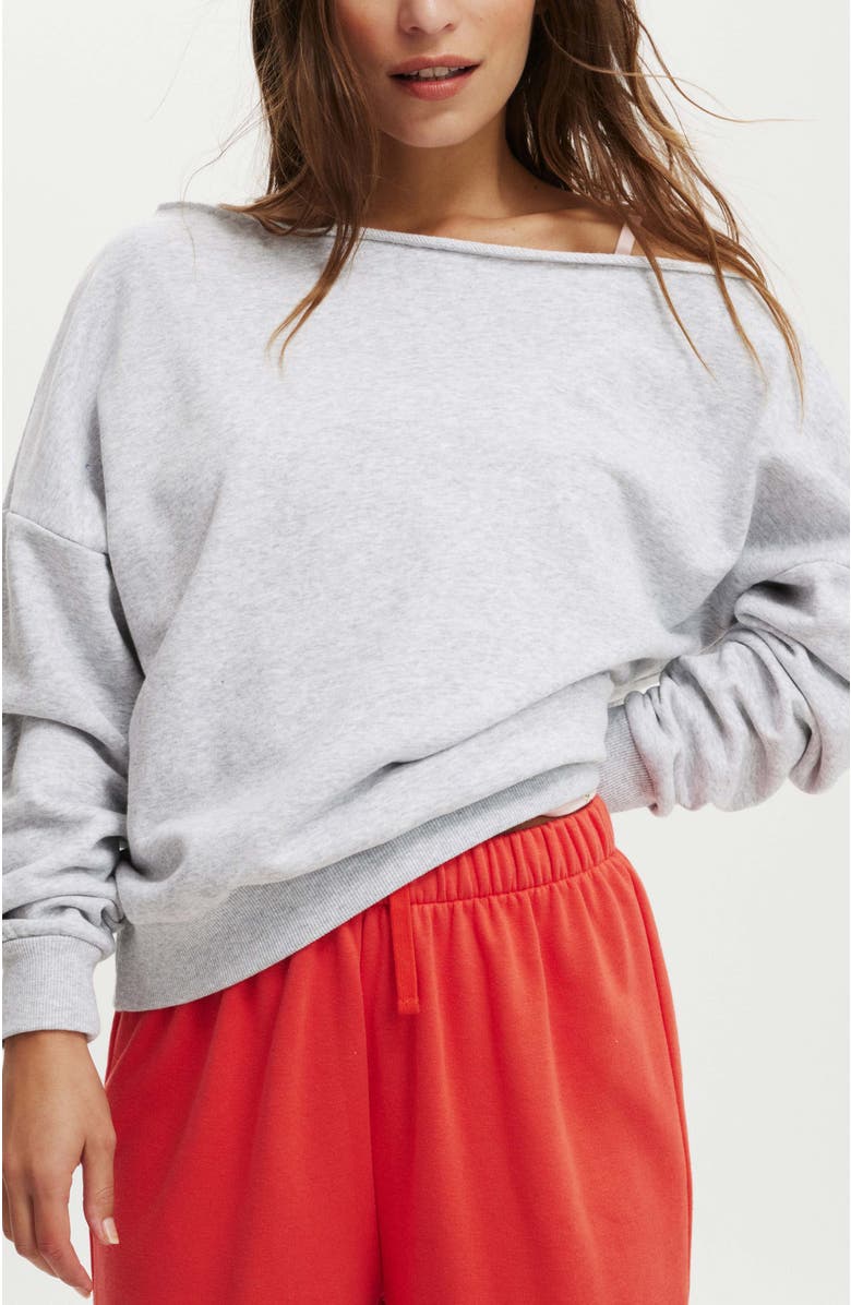 Classic Fleece Off The Shoulder Sweatshirt