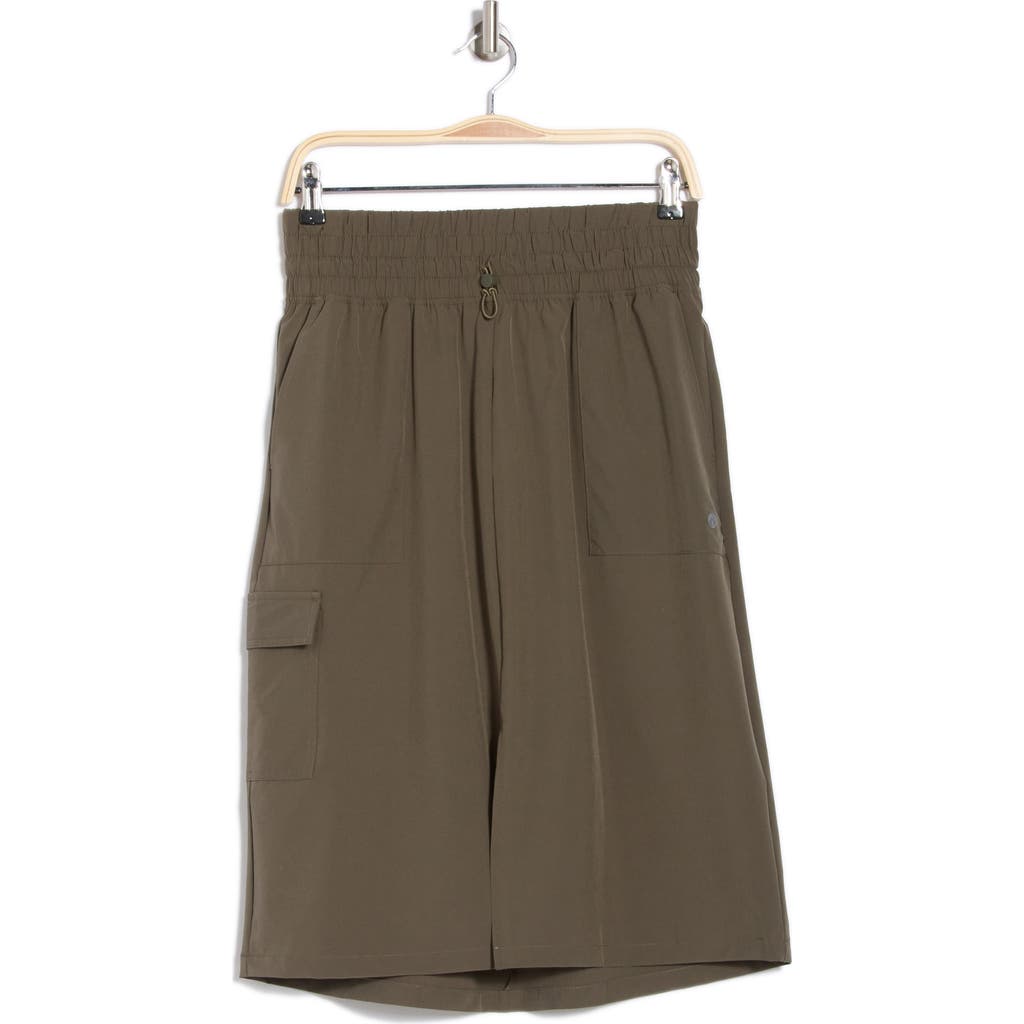 Apana Retreat Long Cargo Skirt In Olive