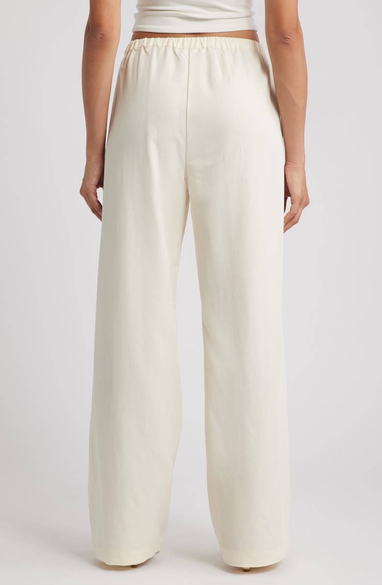 ARTLESS FOREVER Drew Cotton Blend Wide Leg Pants, Alternate, color, Cream