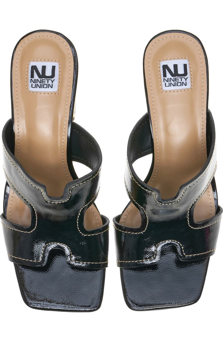 NINETY UNION Bright Block Heel Slide Sandal, Alternate, color, Black