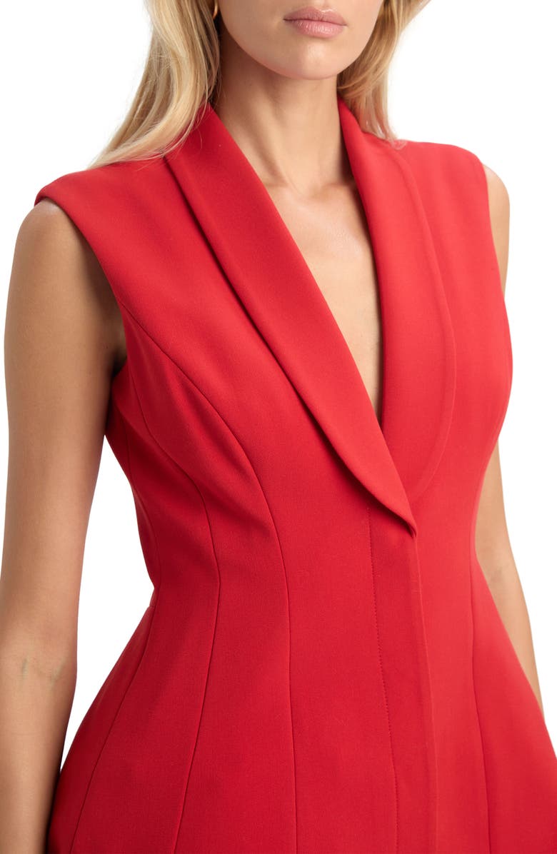 Bardot Destene Hourglass Minidress, Alternate, color, Fire Red