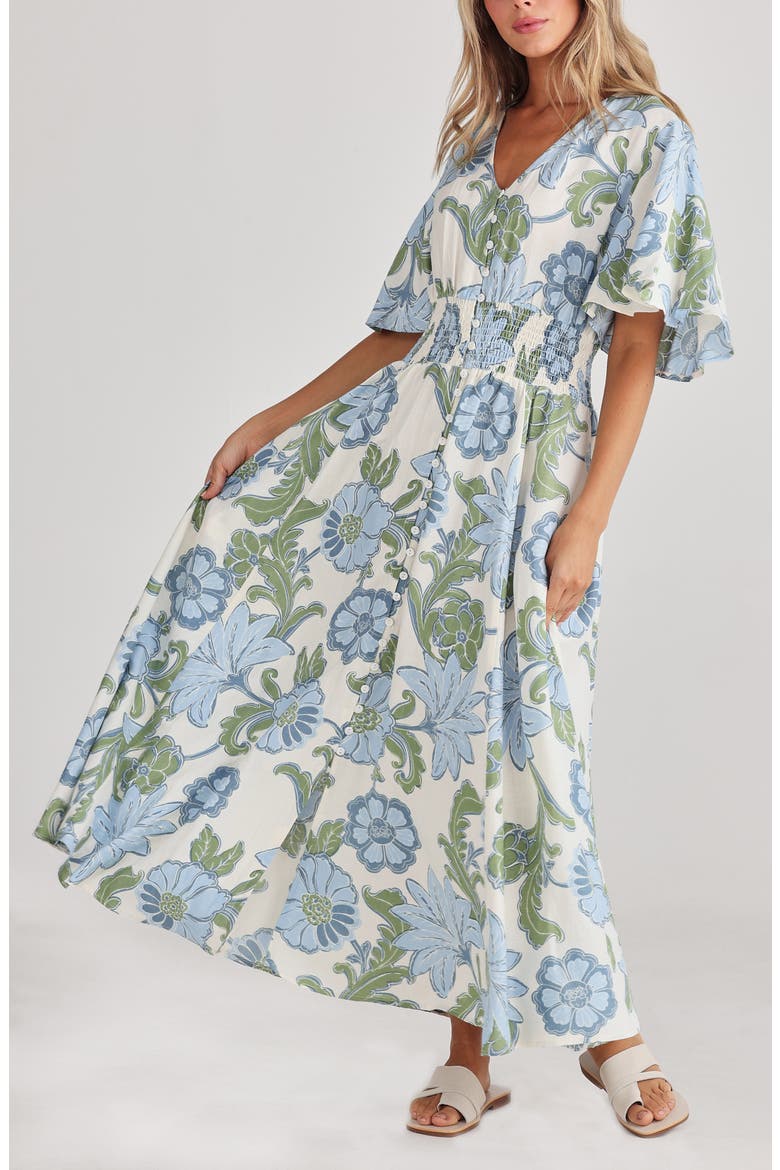 Harlow Smocked Waist Maxi Dress, Alternate, color, IBIZA