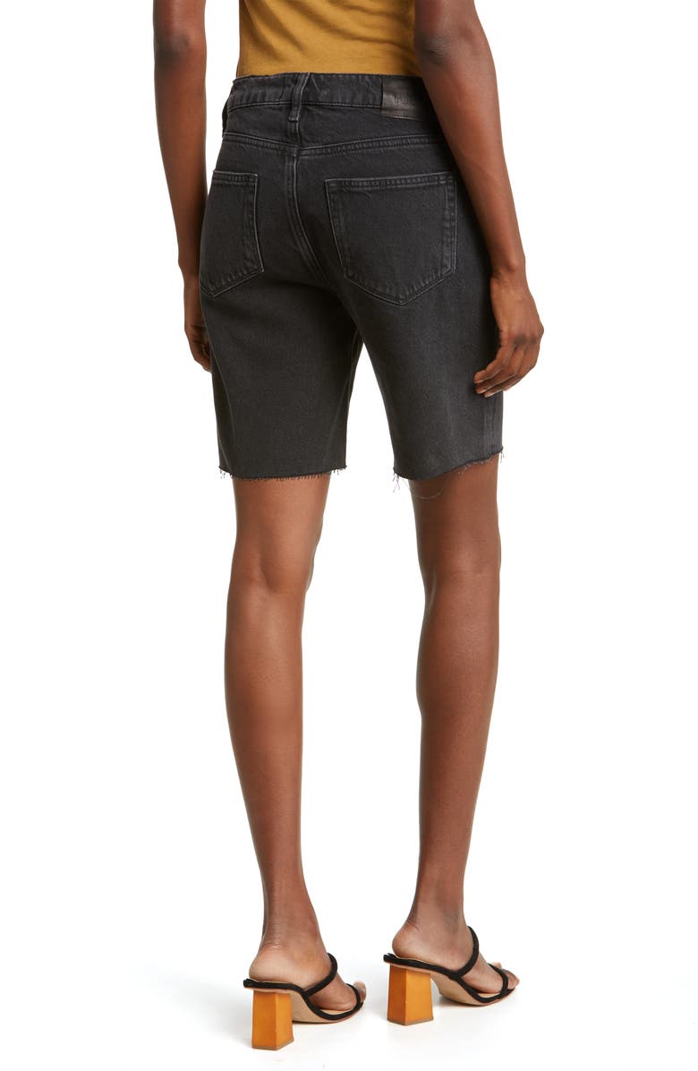 PAIGE Sammy Raw Hem Cutoff Denim Shorts, Alternate, color, Fdtblkdist
