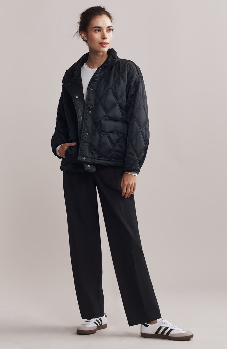 Rhone Dalston Water Repellent Quilted Jacket, Alternate, color, Black