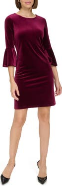 Tommy Hilfiger Bell Sleeve Velvet Dress