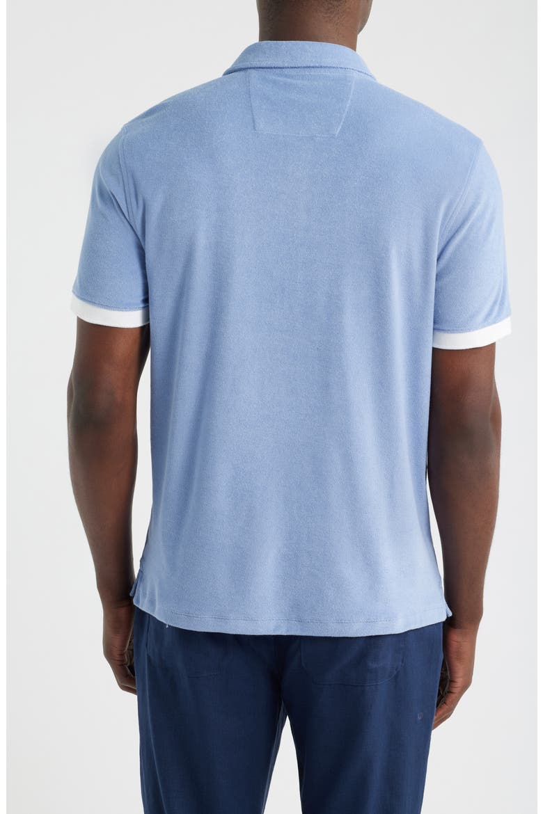 Johnny Collar Terry Cloth Pocket Polo, Alternate, color, DESERT SPRING