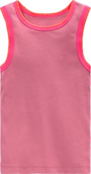 Mini Boden Kids' Contrast Trim Rib Tank