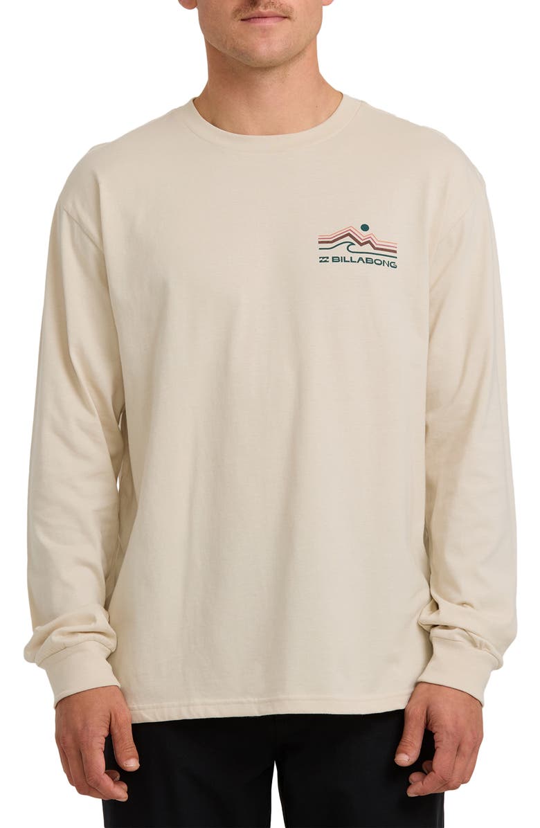 Billabong Range Adventure Division Long Sleeve Organic Cotton Graphic T-Shirt, Main, color, Chino