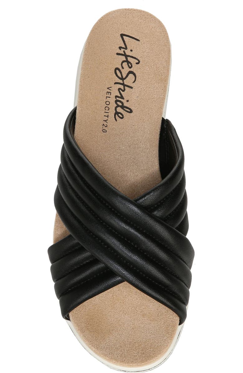 LifeStride Panama Cross Strap Slide Sandal, Alternate, color,