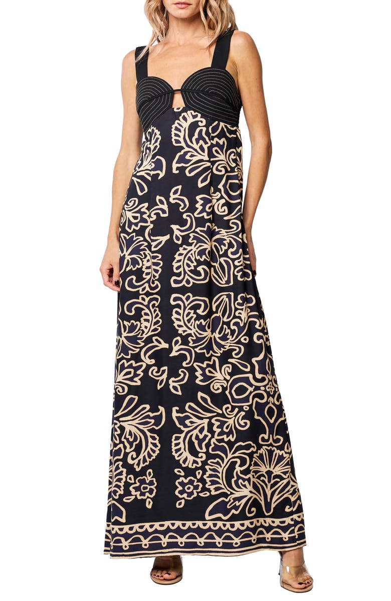 CIEBON Carini Sleeveless Maxi Dress, Main, color, Black