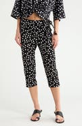 Renee C Polka Dot Capri Pants
