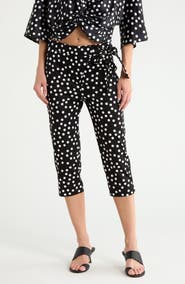 Renee C Polka Dot Capri Pants