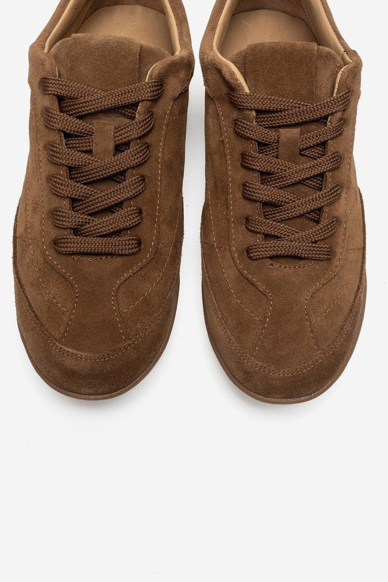 Polette Leather Sneaker, Alternate, color, Cognac Suede