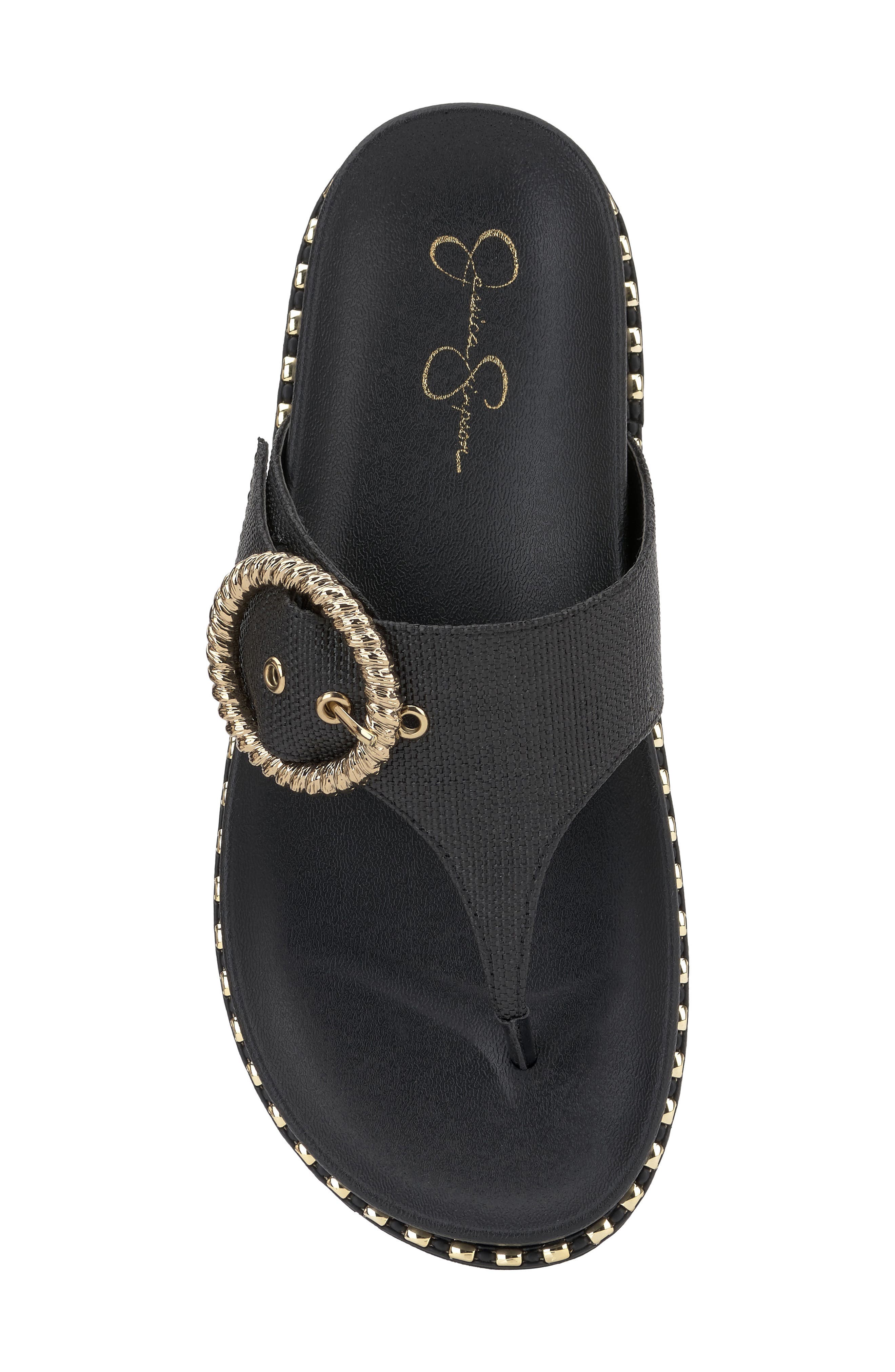 Jessica Simpson Cymmeri Stud Sandal, Alternate, color, Black