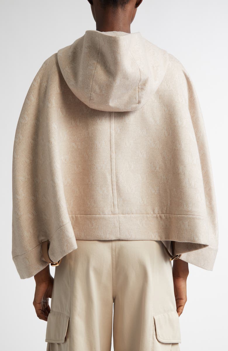 Max Mara Serio Wool, Silk & Cashmere Crop Cape, Alternate, color,