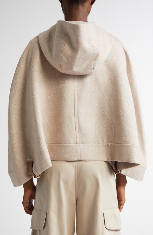 Max Mara Serio Wool, Silk & Cashmere Crop Cape In Albino