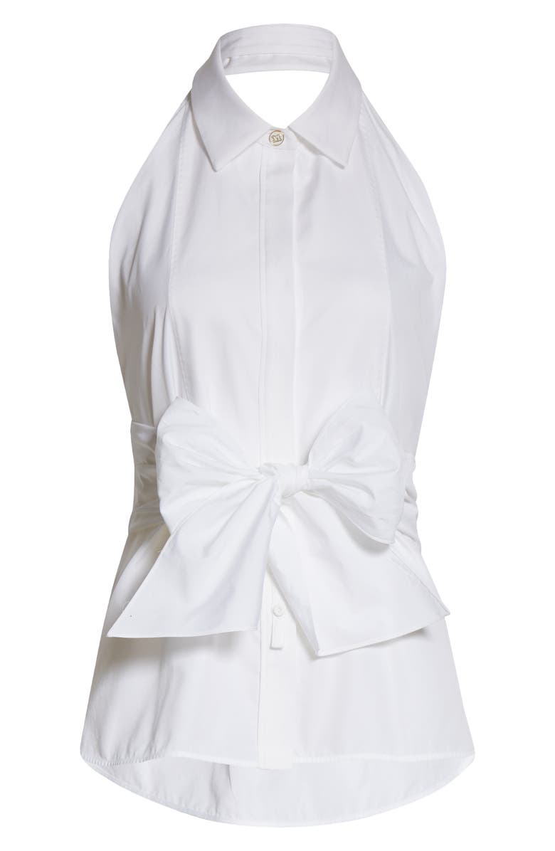 Max Mara Cotton Poplin Waistcoat Top, Alternate, color, 
