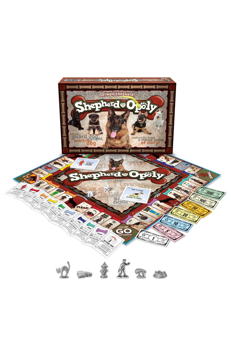 Late for the Sky German Shepherdopoly Monopoly Board Game, Main, color, 