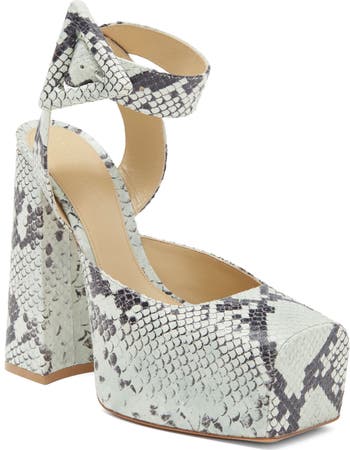 Bottega Veneta Snake Print Tower Pump (Women) | Nordstromrack