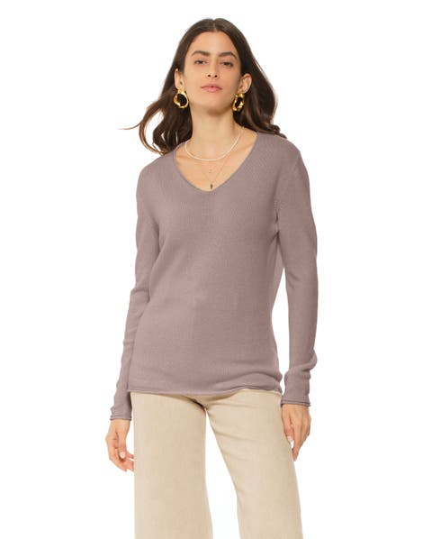 Ultra-Light Pure Cashmere V-Neck Sweater