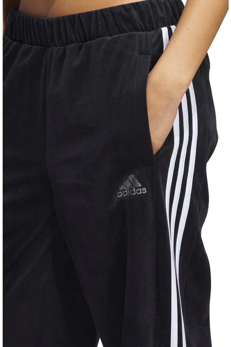 Y2K Glam 3-Stripes Knit Pants, Alternate, color, BLACK