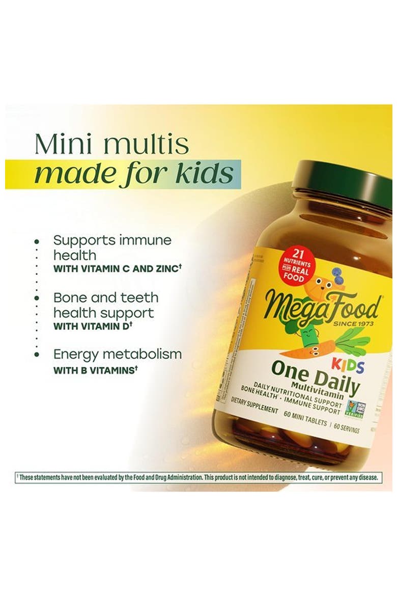 Kids One Daily Multivitamin with Zinc, Vitamin C, B & D3, Vegetarian, Non GMO, 30 Mini Tablets, Alternate, color, None