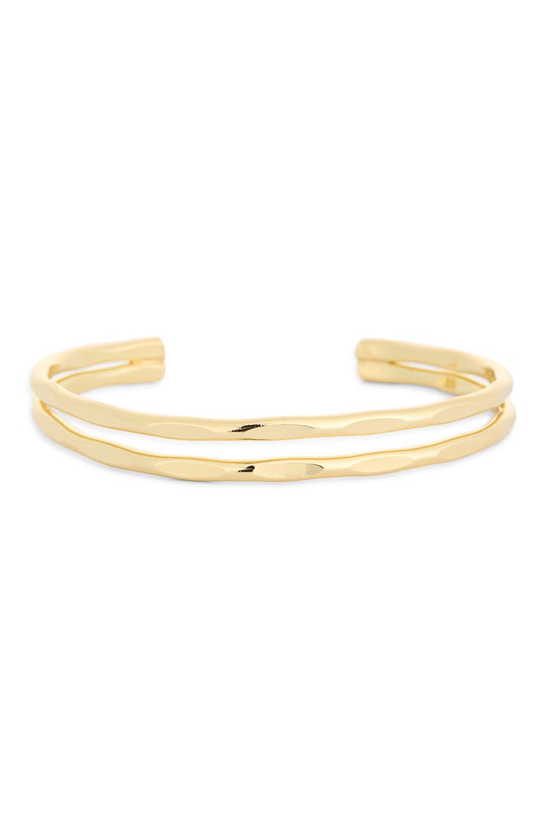 Hammered Open Cuff Bracelet, Main, color, GOLD
